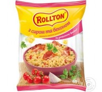 Макароні вироби ROLLTON Смак Сир та бекон 60г.