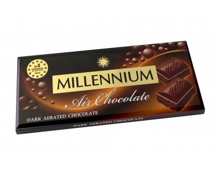 Шоколад MILLENNIUM Чорний пористий 85г.