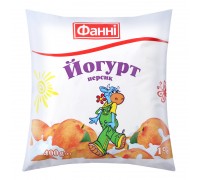 Йогурт Персик 1,0%  400г. п/е ФАННІ