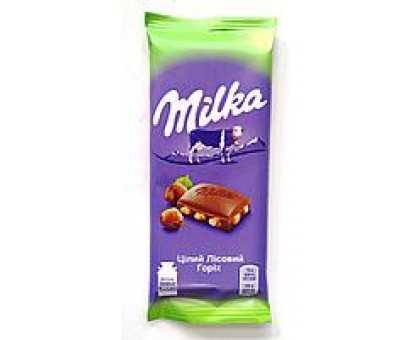 Шоколад MILKA Цілий Лісовий Горіх 90г.