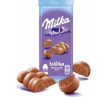 Шоколад MILKA Молочний Bubls 80г.