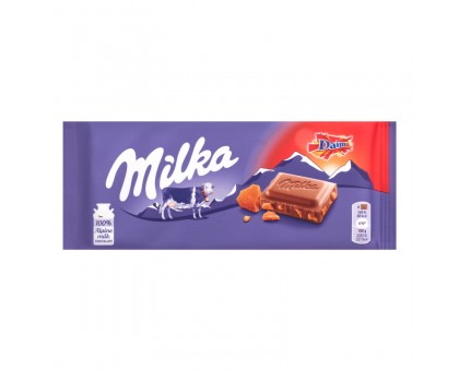 Шоколад MILKA Миндаль Карамель 90г.