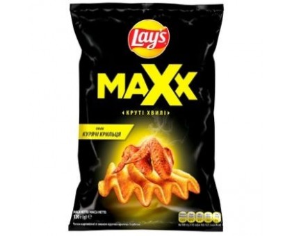 Чіпси LAYS MAXx Курячі крильця  120г.