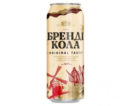 Слабоалкогольні напої ОБОЛОНЬ Brandy Cola 0,5л. з/б