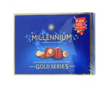 Шоколад MILLENNIUM GOLD Молочний Цілі Лісні Горіхи 205г.