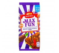 Шоколад КОРОНА MAX FUN Мармелад Печиво Карамель 160г.