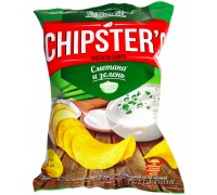 Чіпси CHIPSTERS Сметана та зелень 130г.