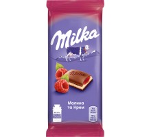 Шоколад MILKA Малина та Крем 90г.