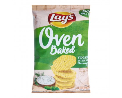 Чіпси LAYS Oven Baked Йогурт с травами 125г.