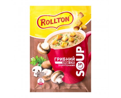 Крем-суп ROLLTON Грибний з крутонами 15,5г.