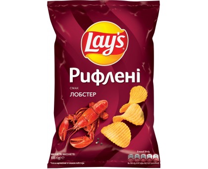 Чіпси LAYS Рифлені Ковбаски з гірчицею 133г.