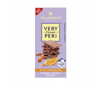 Шоколад MILLENNIUM Very Peri Молочний з апельс цедрою 85г.