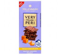 Шоколад MILLENNIUM Very Peri Молочний з арахісом та солоною карамеллю 85г.