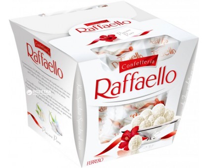 Цукерки шоколадні FERRERO ROCHER RAFFAELLO 150г