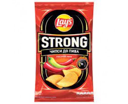 Чіпси LAYS Strong Чилі та лайм 120г.