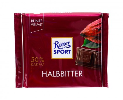 Шоколад Ritter Sport Halbbitter 100г. RITTER SPORT