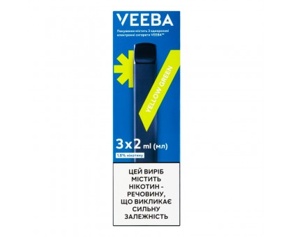 Одноразовий випаровувач VEEBA Набір Yellow Green 3*2ml. 1.8%