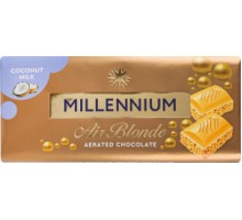 Шоколад MILLENNIUM Blonde coconut Бiлий пористий 85г.