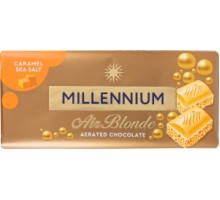 Шоколад MILLENNIUM Blonde caramel Бiлий Пористий 85г.