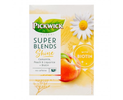 Чай  PICKWICK SUPER BLENDS Camomile, Peach & Liquorice + Biotin
