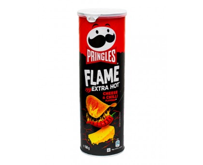 Чіпси PRINGLES Flame Extra Hot Cheese& Chilli flavour 160г.