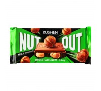 Шоколад ROSHEN Nut молочний з цілим фундуком 90г.