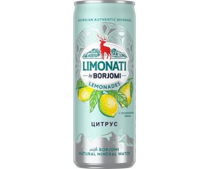 Напій BORJOMI LIMONATI Цитрус 0,33л. ж/б