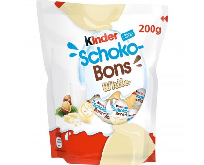 Цукерки шоколадні KINDER Schoko Bons White 200г.