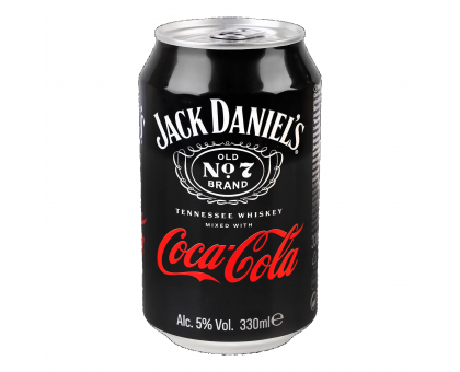 Слабоалкогольні напої JACK DANIEL'S TennesWhisk&CocaCola 0.33л. з/б