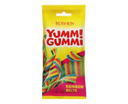 Цукерки Желейнi Yummi Gummi Rainbow Belts 70г. Акція