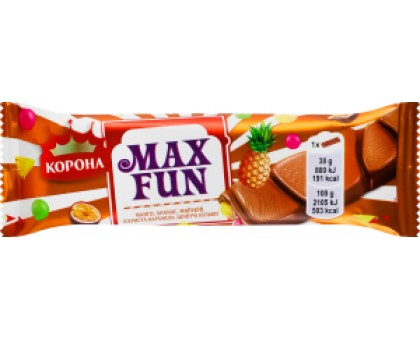 Шоколад КОРОНА MAX FAN Манго-Ананас-Маракуйя 38г.